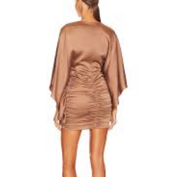 Brand new SIZE "0" with tags Jonathan Simkhai Bell sleeve mini in latte - Picture 5 of 10